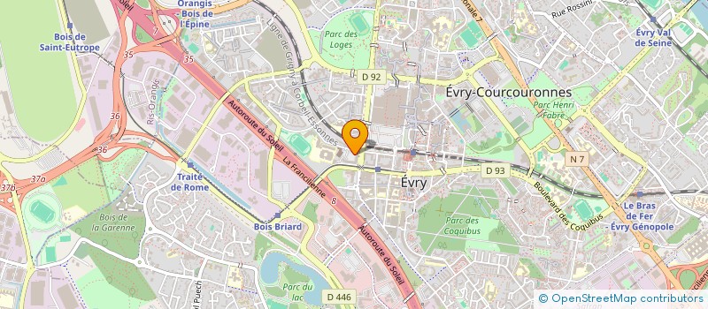 localisation de l'entreprise SCI SYREF 2 à EVRY-COURCOURONNES