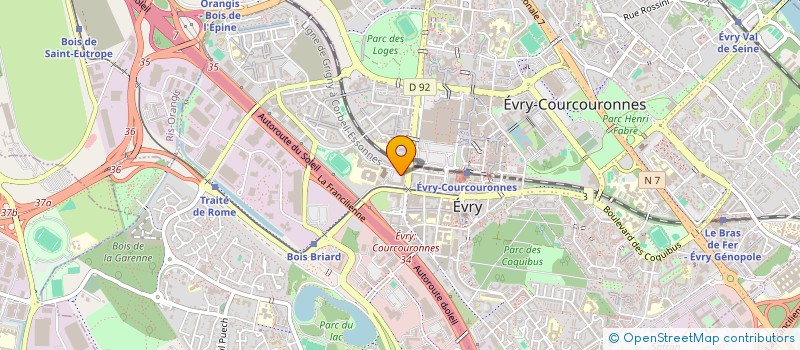 localisation de l'entreprise SCI SYREF 21 à EVRY-COURCOURONNES