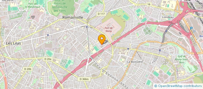 localisation de l'entreprise SCI SZF à ROMAINVILLE