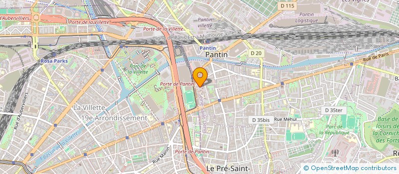 localisation de l'entreprise SCI SZLAPAK à PANTIN