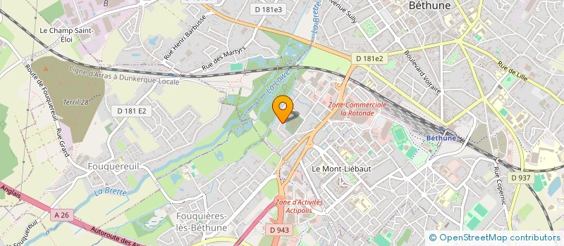 localisation de l'entreprise SCI SZYMANOWSKI  BETHUNE