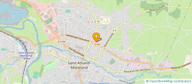 localisation de l'entreprise SCI T. BORGHOL ET B. DELCHER  SAINT-AMAND-MONTROND