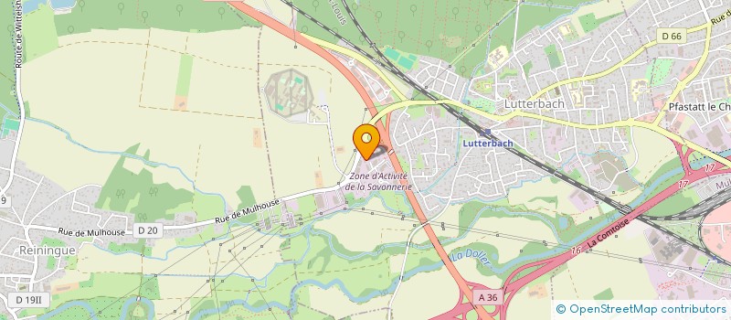 localisation de l'entreprise SCI T.C.-MERLES MULHOUSE  LUTTERBACH