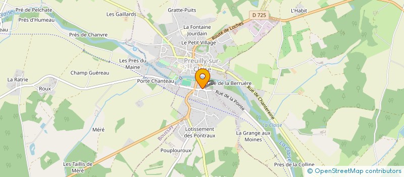 localisation de l'entreprise SCI T.E.M.O.  PREUILLY-SUR-CLAISE