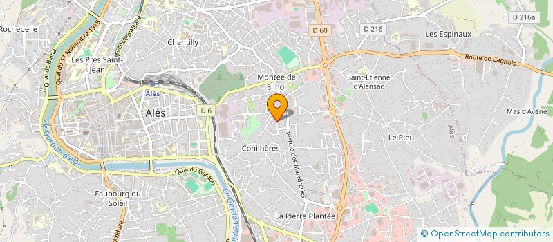 localisation de l'entreprise SCI T.E.N  ALES