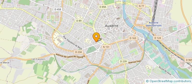 localisation de l'entreprise SCI T.E.X. à AUXERRE