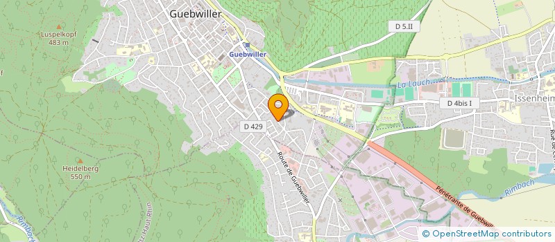 localisation de l'entreprise SCI T.H.C.  GUEBWILLER