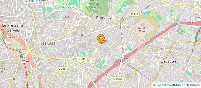 localisation de l'entreprise SCI T.H.I à ROMAINVILLE
