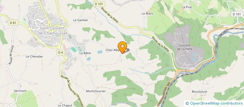 localisation de l'entreprise SCI T.M  ST LAURENT-DE-CHAMOUSSET