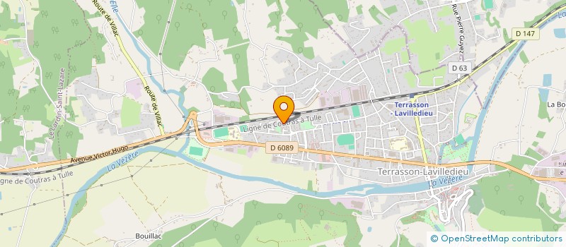 localisation de l'entreprise SCI T.N.A.  TERRASSON LAVILLEDIEU