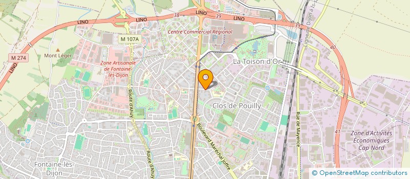 localisation de l'entreprise SCI T.N.J. à DIJON