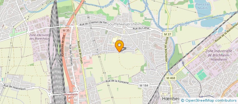 localisation de l'entreprise SCI T.P.7  SOUFFELWEYERSHEIM