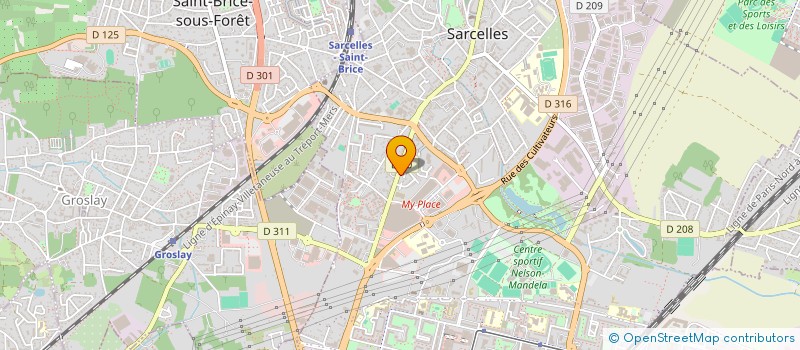 localisation de l'entreprise SCI T.R.A.  SARCELLES