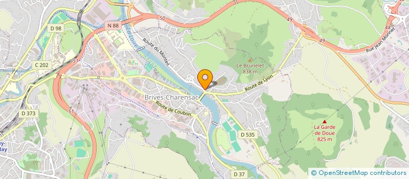 localisation de l'entreprise SCI T.R.Z  BRIVES-CHARENSAC