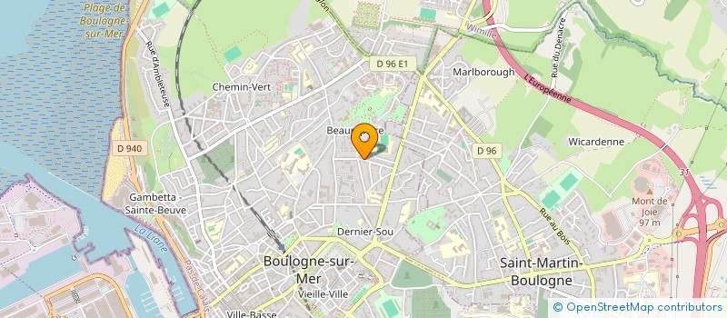 localisation de l'entreprise SCI T.T à BOULOGNE-SUR-MER
