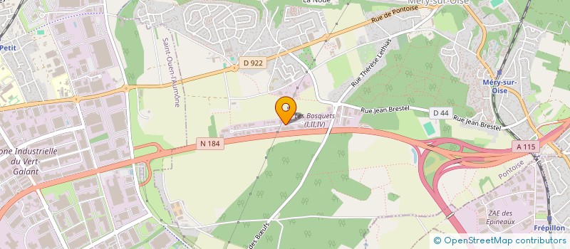 localisation de l'entreprise SCI T.T.V.  MERY-SUR-OISE