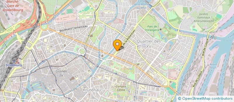 localisation de l'entreprise SCI T.W.  STRASBOURG