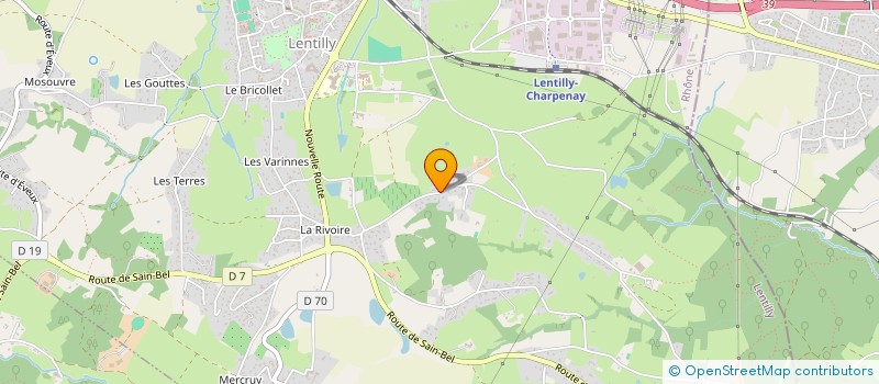 localisation de l'entreprise SCI T2AB  LENTILLY