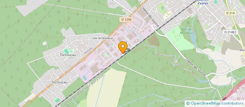 localisation de l'entreprise SCI T2L  CESTAS