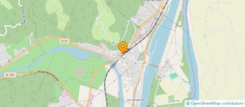 localisation de l'entreprise SCI TABAC DE L'EYRIEUX  BEAUCHASTEL