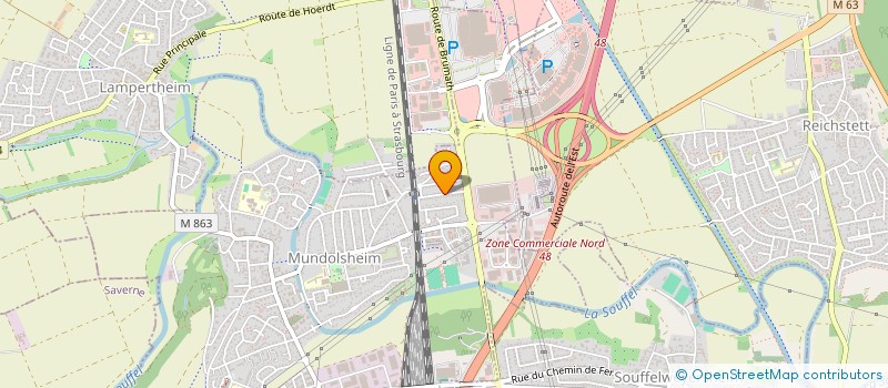 localisation de l'entreprise SCI TABITOU  MUNDOLSHEIM