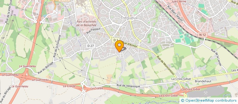 localisation de l'entreprise SCI TACI  TREGUEUX