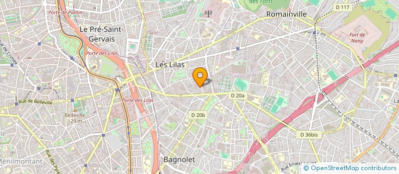 localisation de l'entreprise SCI TAHAR  BAGNOLET