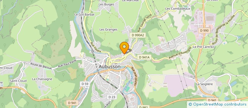 localisation de l'entreprise SCI TAILLANT à AUBUSSON