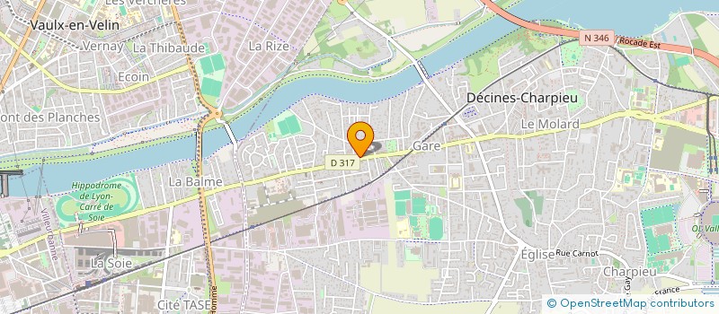 localisation de l'entreprise SCI TALOREX  DECINES-CHARPIEU