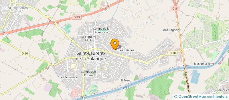 localisation de l'entreprise SCI TAMARIS  SAINT-LAURENT-DE-LA-SALANQUE