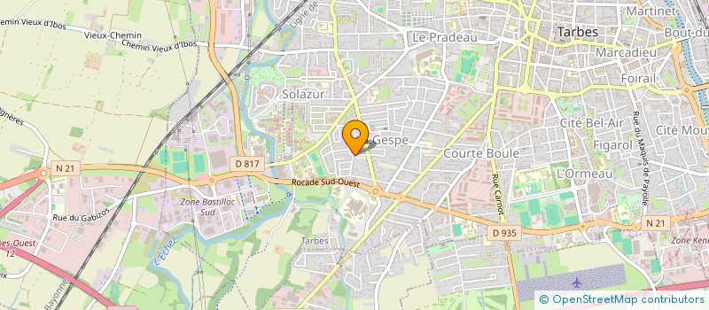 localisation de l'entreprise SCI TAMPOCOLL  TARBES