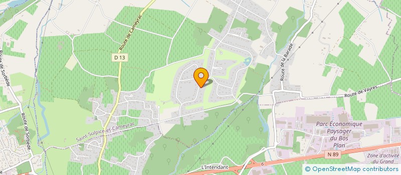 localisation de l'entreprise SCI TANDEM IMMO  SAINT-SULPICE-ET-CAMEYRAC