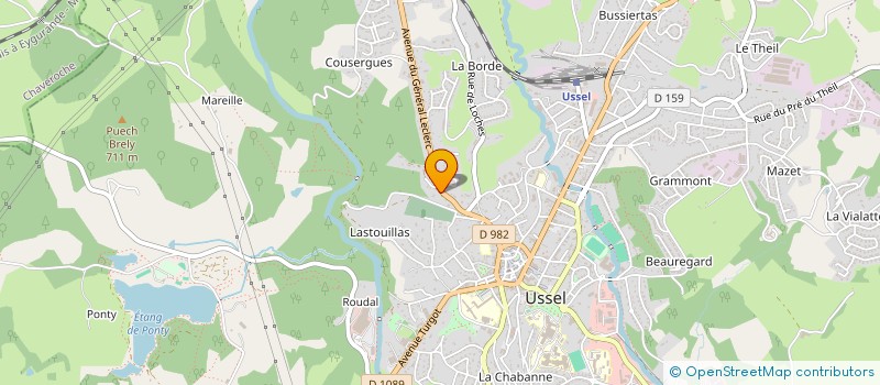 localisation de l'entreprise SCI TANG à USSEL