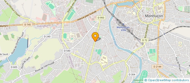 localisation de l'entreprise SCI TAO à MONTLUCON