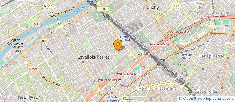 localisation de l'entreprise SCI TARA 22 à LEVALLOIS-PERRET