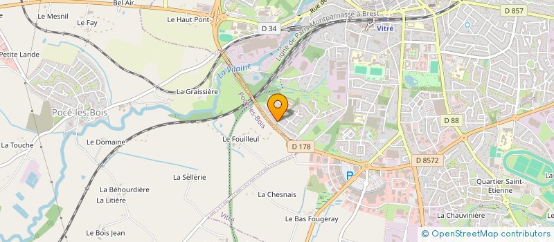 localisation de l'entreprise SCI TARTIVEL  VITRE