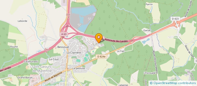 localisation de l'entreprise SCI TASADA  BENESSE-MAREMNE