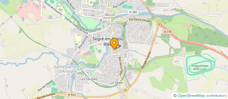 localisation de l'entreprise SCI TAUNAY-RUAULT à SEGRE-EN-ANJOU BLEU