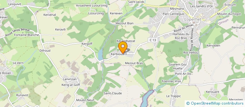 localisation de l'entreprise SCI TB  LOPERHET