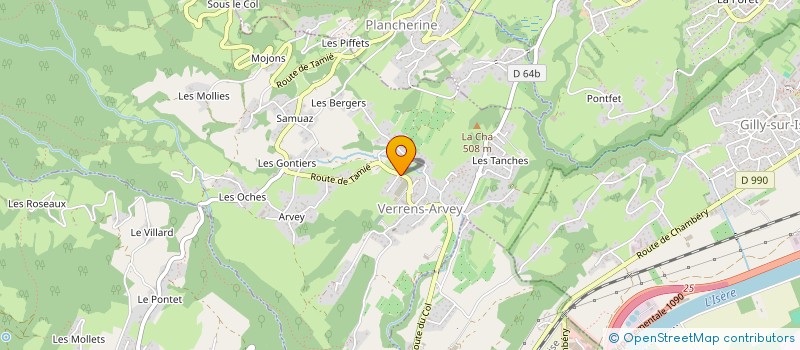 localisation de l'entreprise SCI TB INVEST  VERRENS-ARVEY