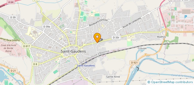 localisation de l'entreprise SCI TBBF  SAINT-GAUDENS
