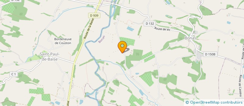 localisation de l'entreprise SCI TBM  BONAS