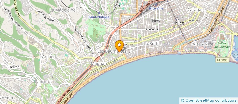localisation de l'entreprise SCI TCA à NICE