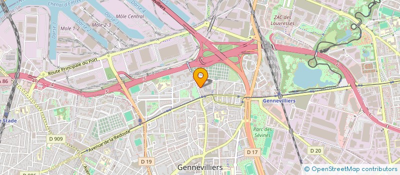 localisation de l'entreprise SCI TCM à GENNEVILLIERS
