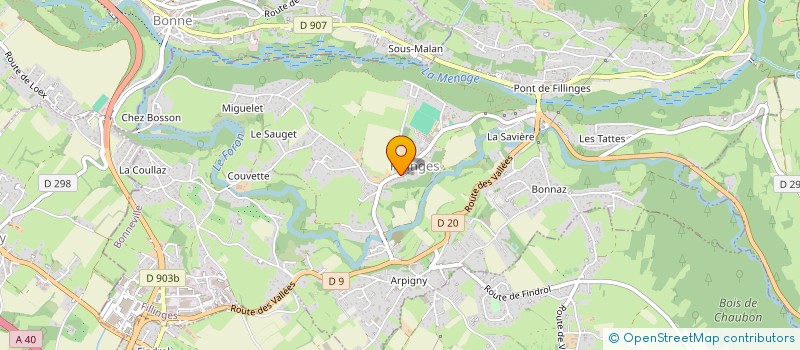 localisation de l'entreprise SCI TCM  FILLINGES