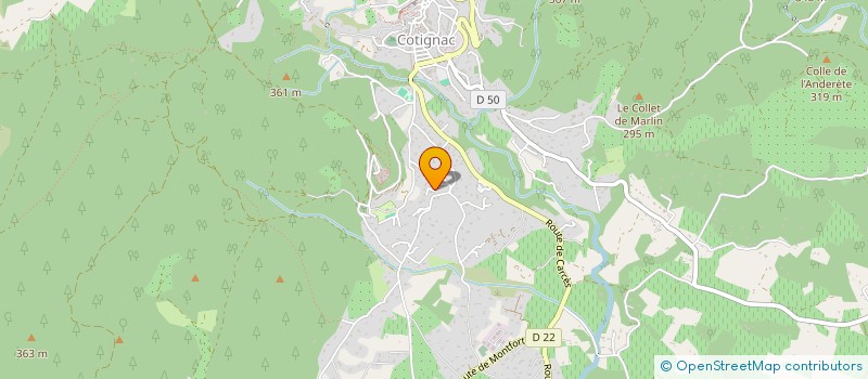 localisation de l'entreprise SCI TCS  COTIGNAC