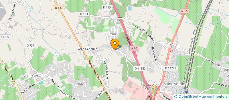 localisation de l'entreprise SCI TDG  LA TREILLE DES GOURMETS  VIRSAC