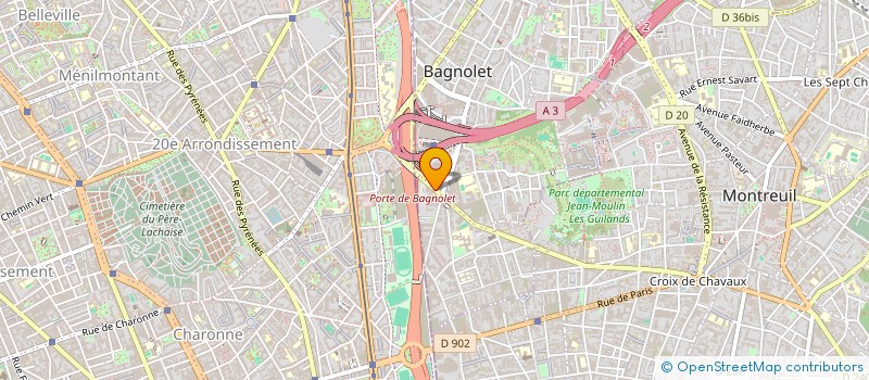 localisation de l'entreprise SCI TDJ à BAGNOLET