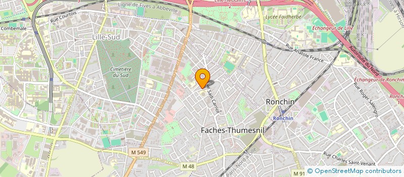 localisation de l'entreprise SCI TDX à FACHES-THUMESNIL