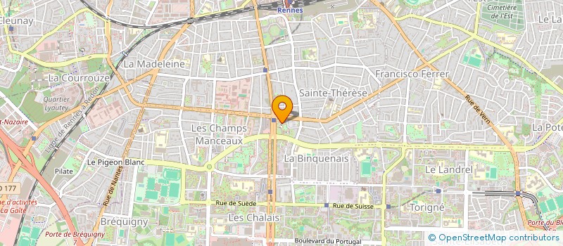 localisation de l'entreprise SCI TEAM CLEMENCEAU  RENNES